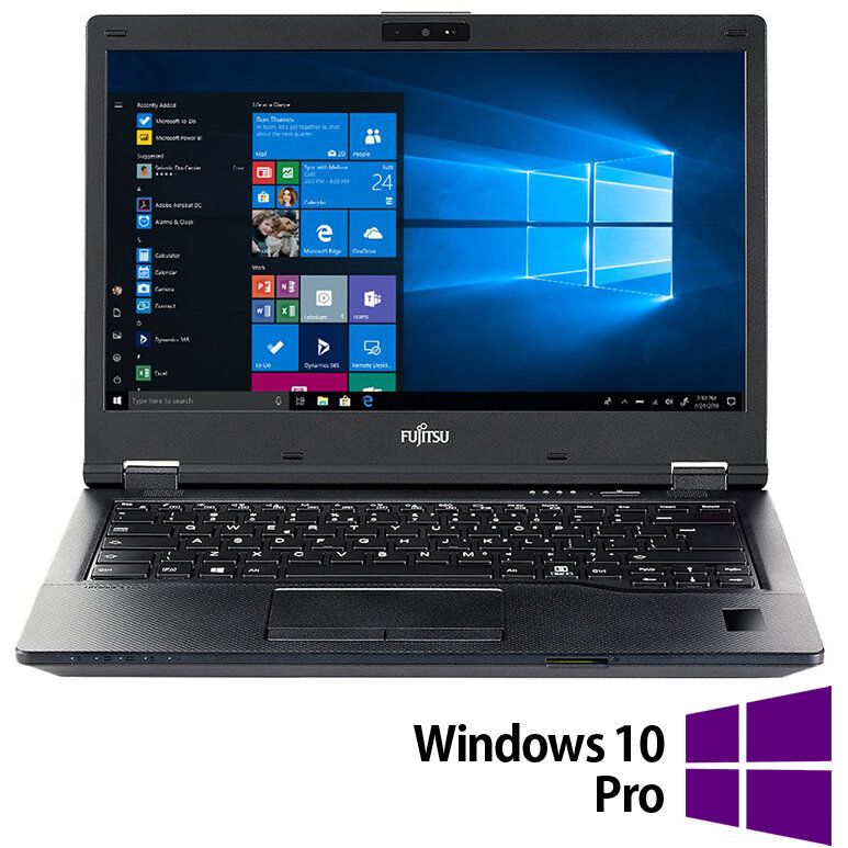 Laptop Refurbished Fujitsu LifeBook E549 FHD 14 inch Intel Core i5-8265U 8GB 256GB SSD Windows 10 Pro Black