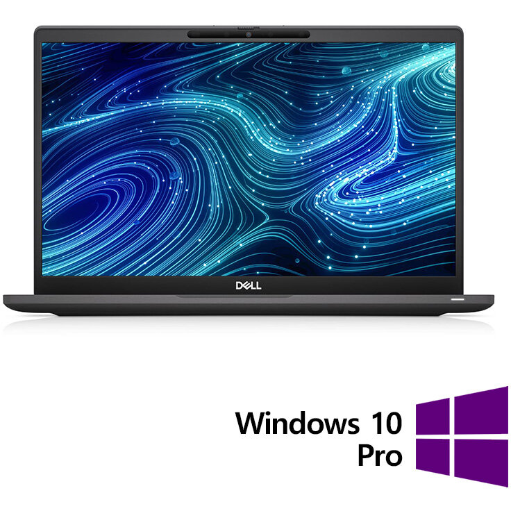 Laptop Refurbished Latitude 7320 FHD 13.3 inch Intel Core i5-1135G7 8GB 256GB SSD Windows 10 Pro Black