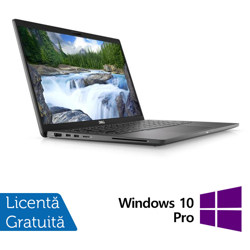 Laptop Refurbished Latitude 7410 FHD 14 inch Intel Core i5-10310U 8GB 256GB SSD Windows 10 Pro Black