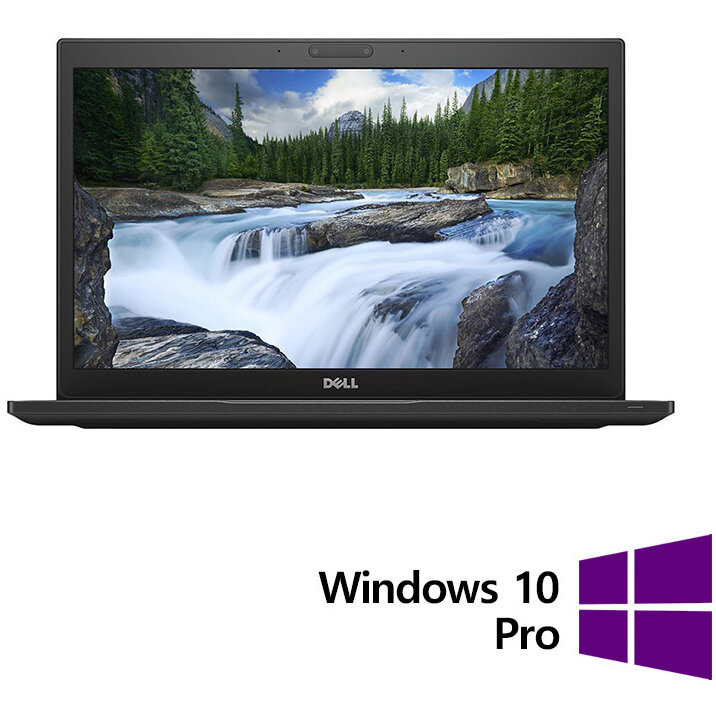 Laptop Refurbished Latitude 7490 14 inch FHD Intel Core i5-8350U 8GB 256GB SSD Windows 10 Pro Grey