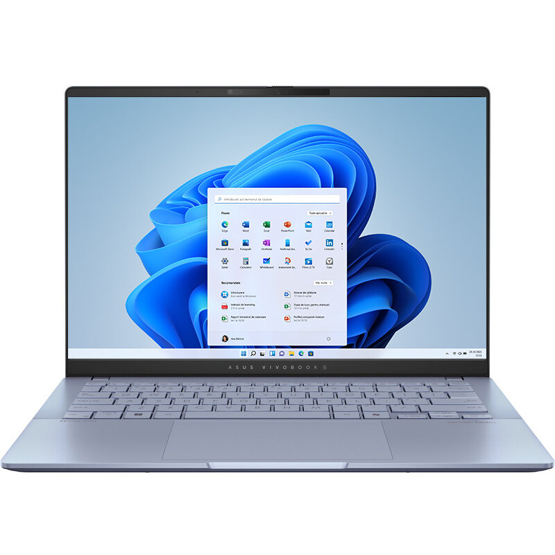 Laptop Vivobook S 14 OLED S5406SA-QD106X 14 inch FHD+ Intel Ultra 7 256V 16GB LPDDR5X 1TB SSD Windows 11 Pro Mist Blue