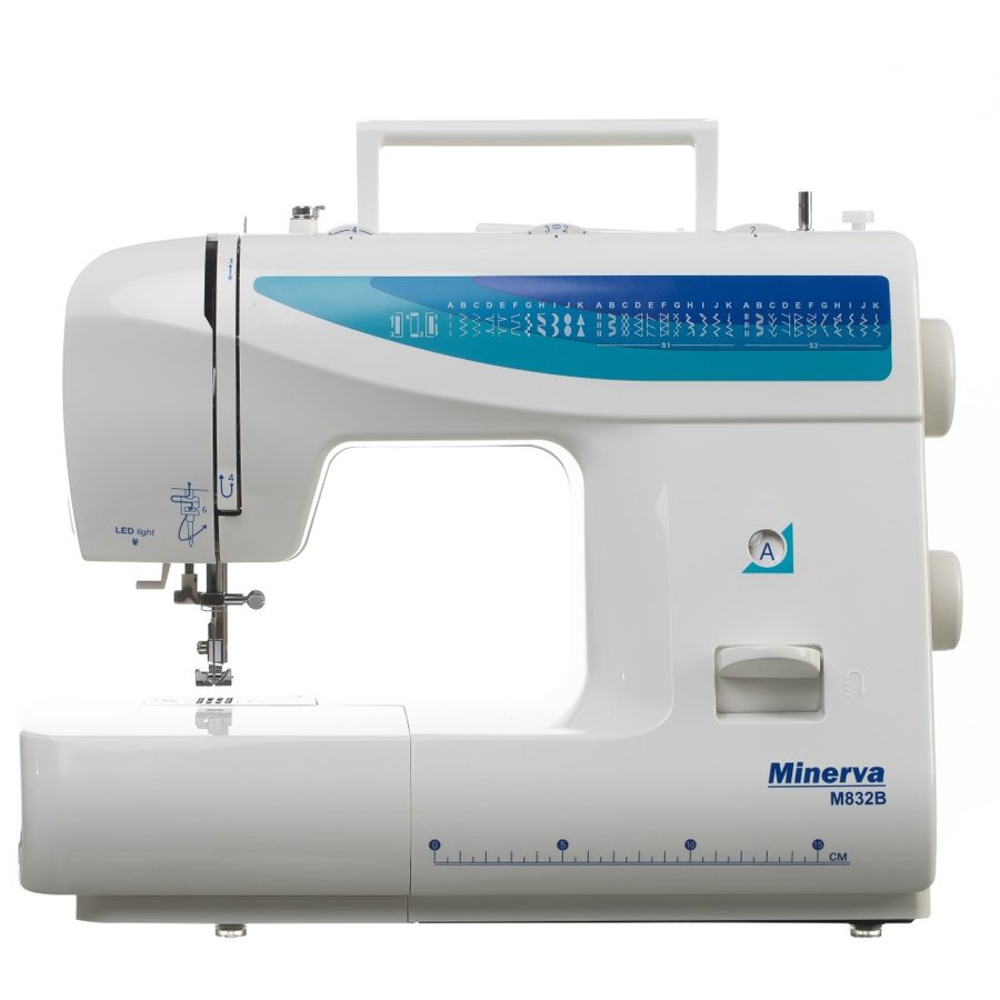Masina de cusut electromecanica M832B (87L0) 32 Programe 800 Imp/Min 70W Alb/Albastru