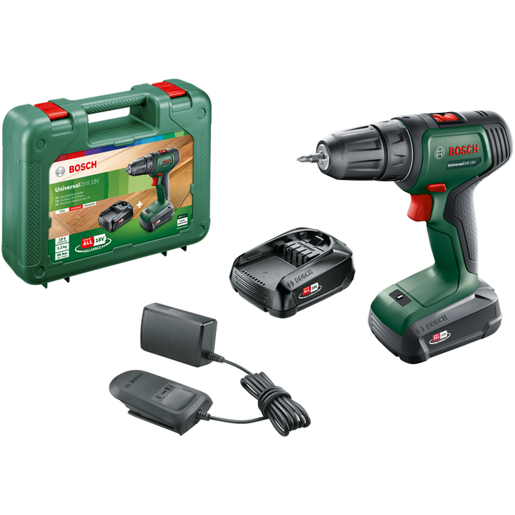 Masina De Gaurit/Insurubat 06039D4002 Cu Acumulator 2 Trepte De Putere EasyDrill 18V-40 Verde/Negru