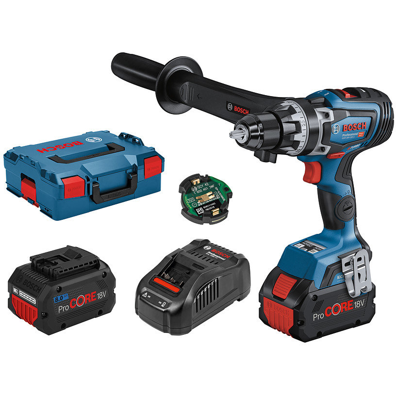 Masina De Gaurit Si Insurubat Brushless GSR 18V-150 C Cu 2 Acumulatori Li-Ion 8 Ah 150 Nm + L-BOXX Albastru