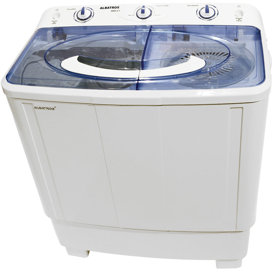 Masina de Spalat Rufe Semiautomata WMS 6.5 5.5kg/ 6.5Kg cu Storcator Alb