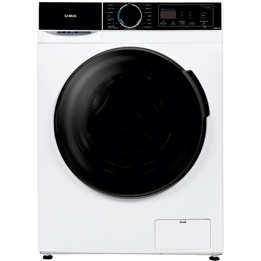 Masina De Spalat Rufe WSADI-9143 Clasa A 1400Rpm Capacitate 9Kg 15 Programe Alb