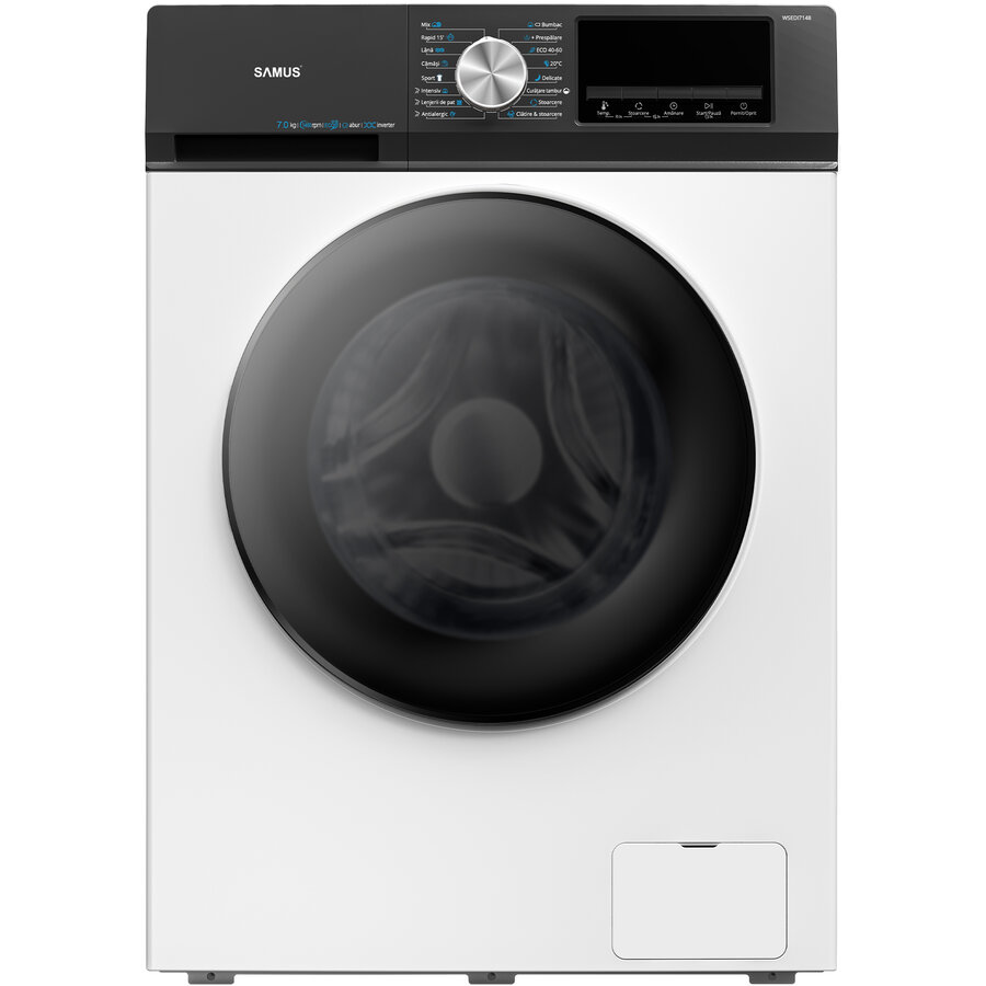 Masina de Spalat Rufe WSEDI7148 Capacitate 7Kg Display LED 16 Programe Clasa A Volum 49L Alb