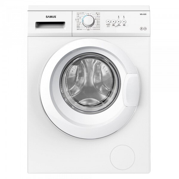 Masina De Spalat Rufe WSL-6101 Slim Capacitate 6Kg 23 Programe Clasa Energetica D Clasa Eficienta Spalare A Alb