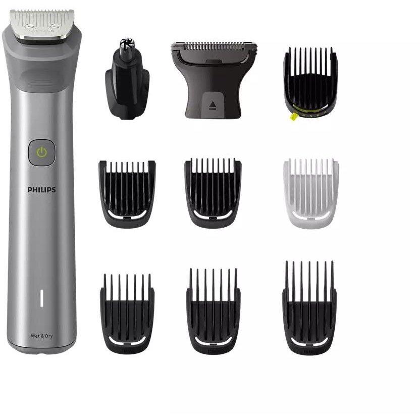 Masina de tuns Aparat de tuns multifunctional 11 in 1 PHILIPS Multigroom Series 5000 MG5930/15, acumulator, autonomie 120 min, gri antracit