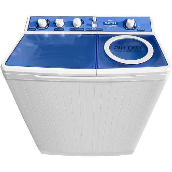 Masina Spalat Rufe Semiautomata WMS7.7 Capacitate Rufe Uscate 7kg Storcere 3Kg Alb/Albastru