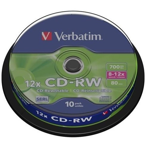 Mediu optic BLANK CD-RW Datalife Plus 8-12X 700MB 10 bucati
