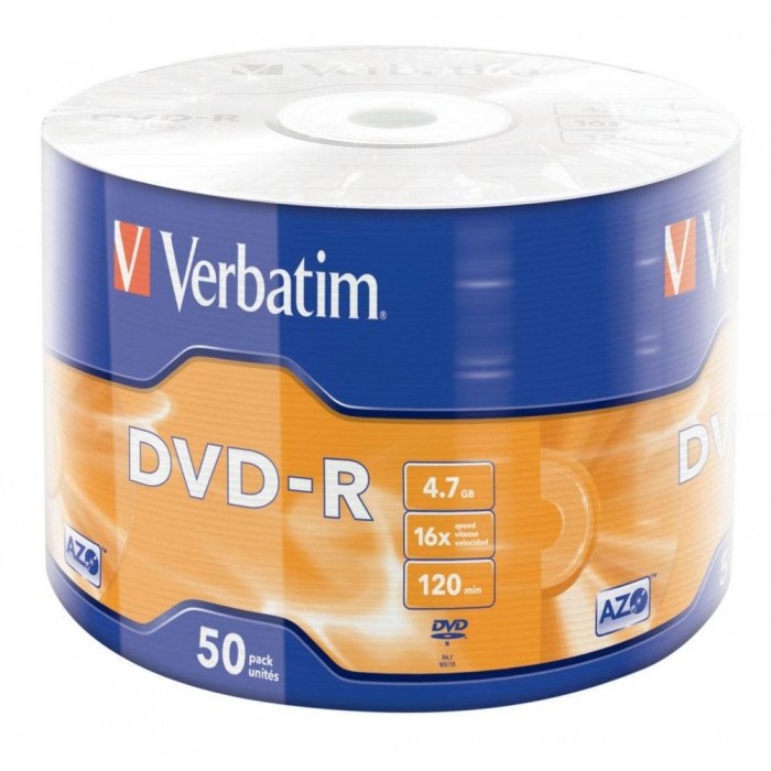 Mediu optic DVD-R 16X 50PK WRAP 4.7GB MATT SILVER