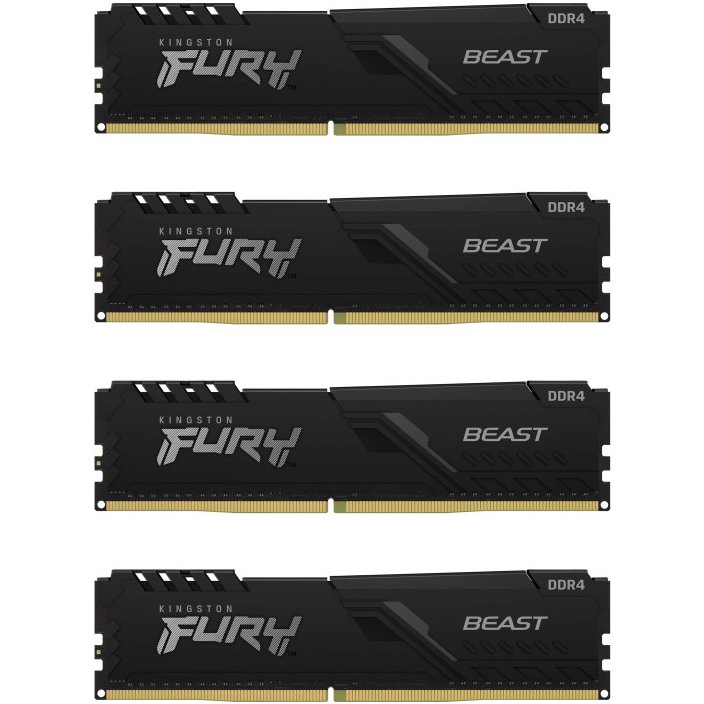 Memorie FURY Beast 128GB (4x32GB) DDR4 3200MHz CL16 Quad Channel Kit