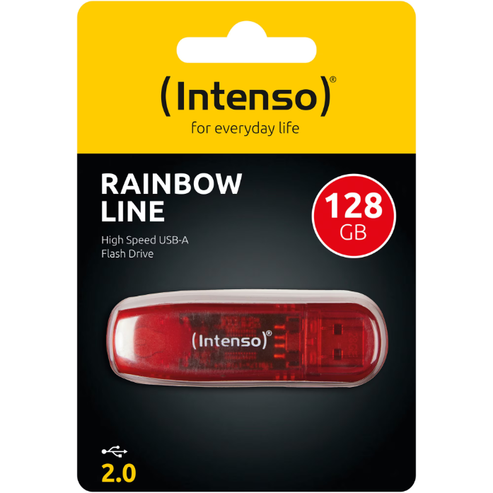 Memorie USB 128 B Rainbow Line  USB 2.0  Rosu