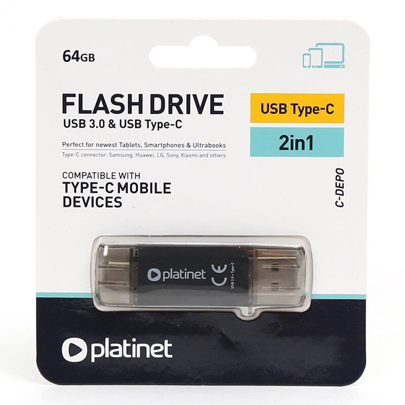 Memorie USB 3.0 SI Type C 64GB C-Depo Negru