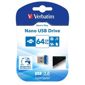 Memorie USB Store n Stay NANO 64GB USB 3.0 Blue