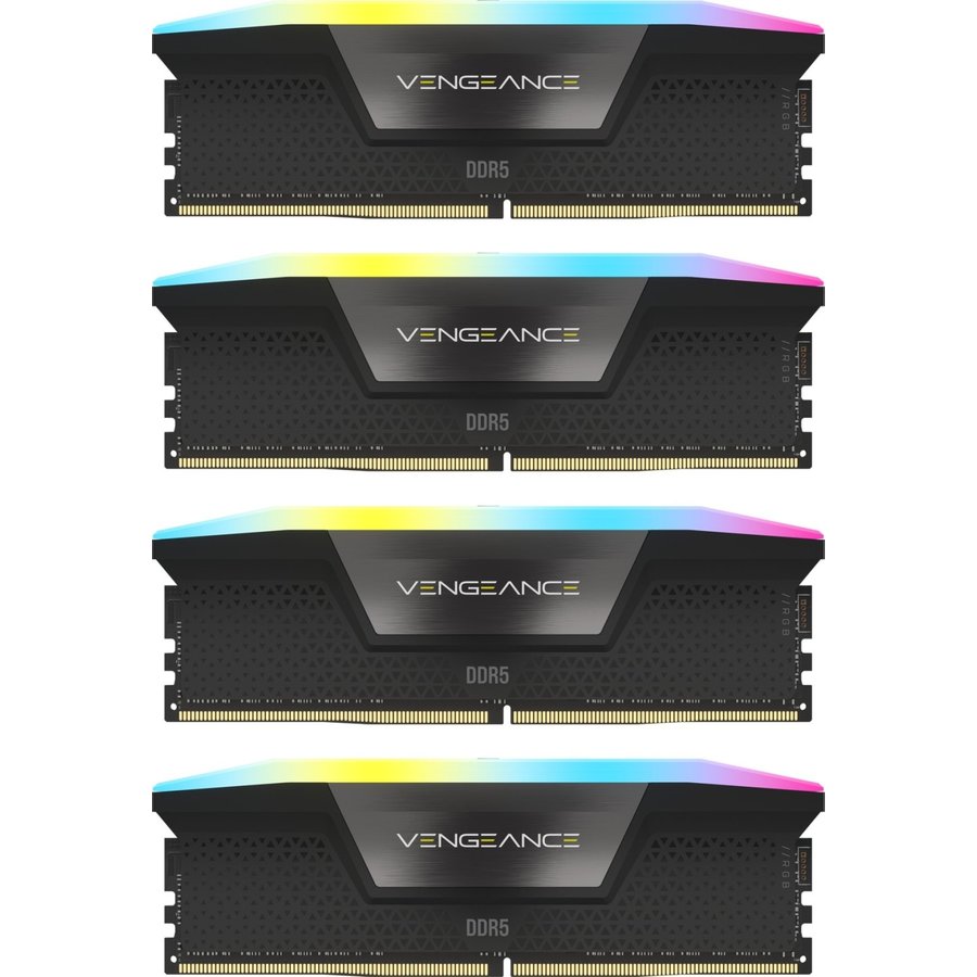 Memorie Vengeance RGB Black 64GB (4x16GB) DDR5 6200MHz CL32 Quad Channel Kit
