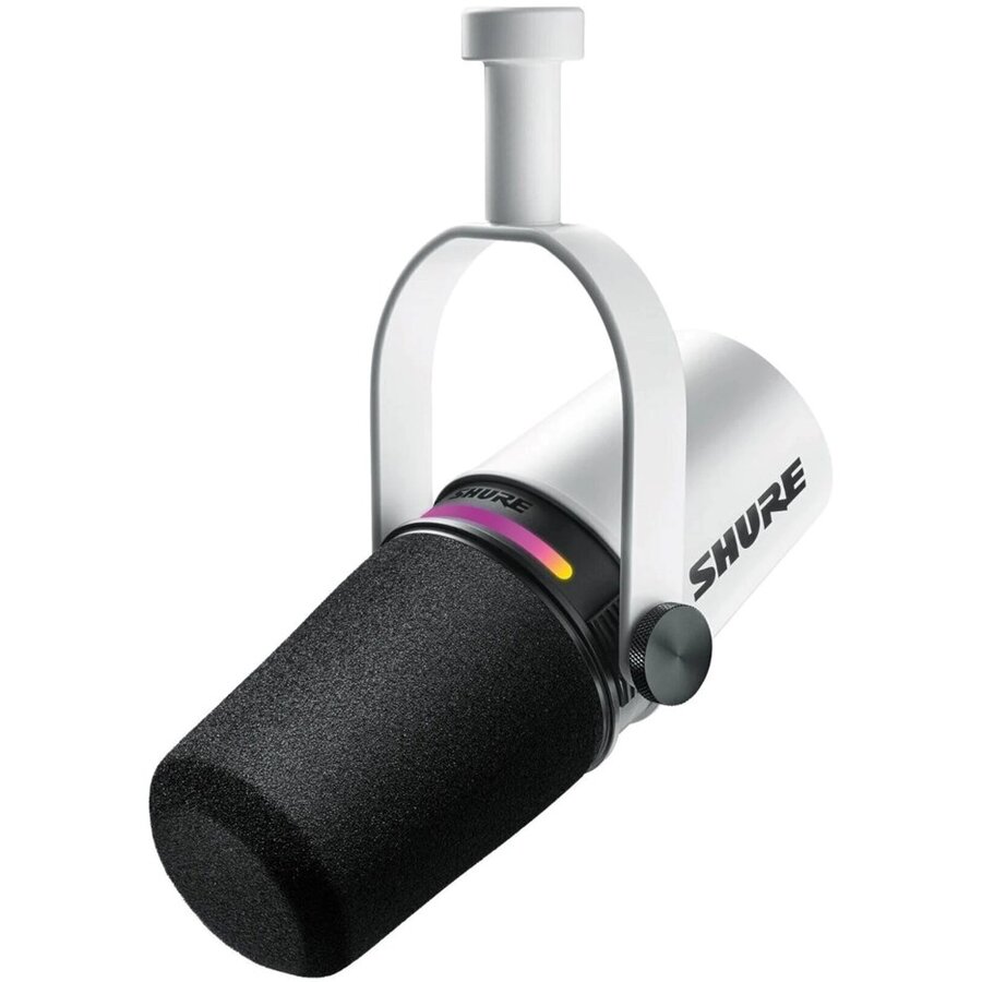 Microfon MV7+-W XLR/USB-C Alb