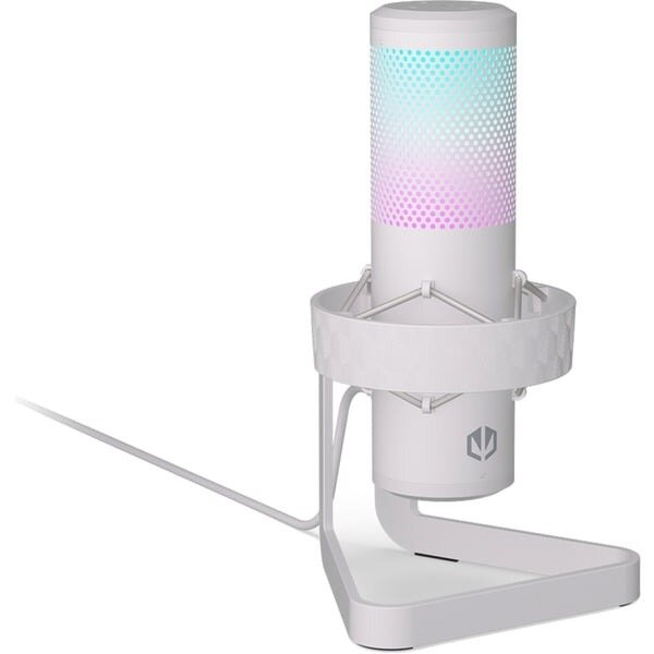 Microfon Streaming USB-C RGB Jack 3.5mm Cu Fir Cablu 2.5m 30Hz Alb