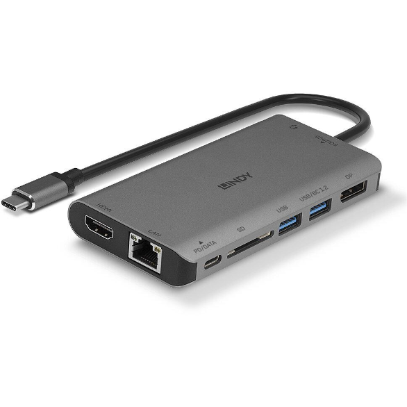 Mini Docking Station USB 3.2 Type C 4K HDMI  PD 3.0 100W USB 3.2  Gigabit Ethernet SD Audio Gri