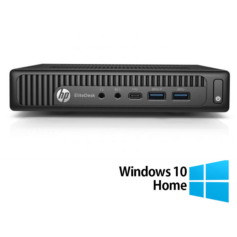 Mini PC Refurbished EliteDesk 800 G2 Intel Core i5-6500 16GB 512GB SSD Windows 10 Home Black