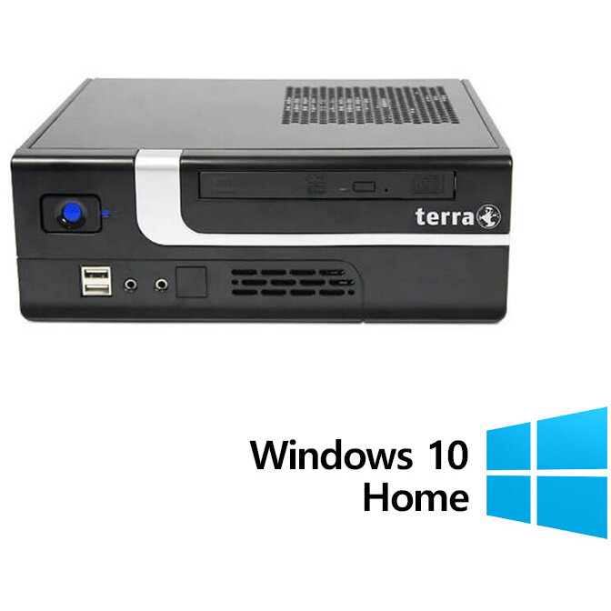 Mini PC Refurbished Intel Core i3-7100 8GB 256GB SSD Windows 10 Home Black