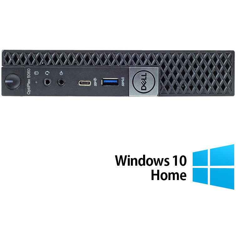 Mini PC Refurbished OptiPlex 5060 Intel Core i5-8500T 8GB 256GB SSD Windows 10 Home Black