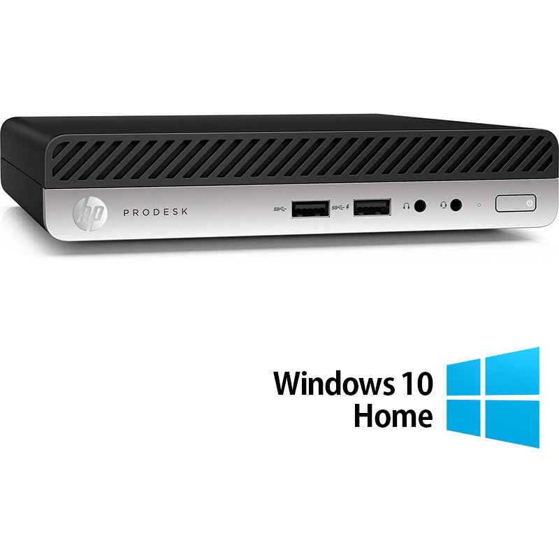 Mini PC Refurbished ProDesk 400 G5 Intel Core i5-8500T 16GB 512GB SSD Windows 10 Home Black