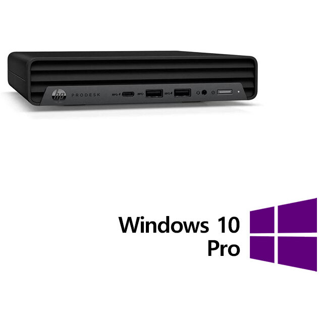 Mini PC Refurbished ProDesk 400 G6 Intel Core i5-10500T 8GB 256GB SSD Windows 10 Pro Black