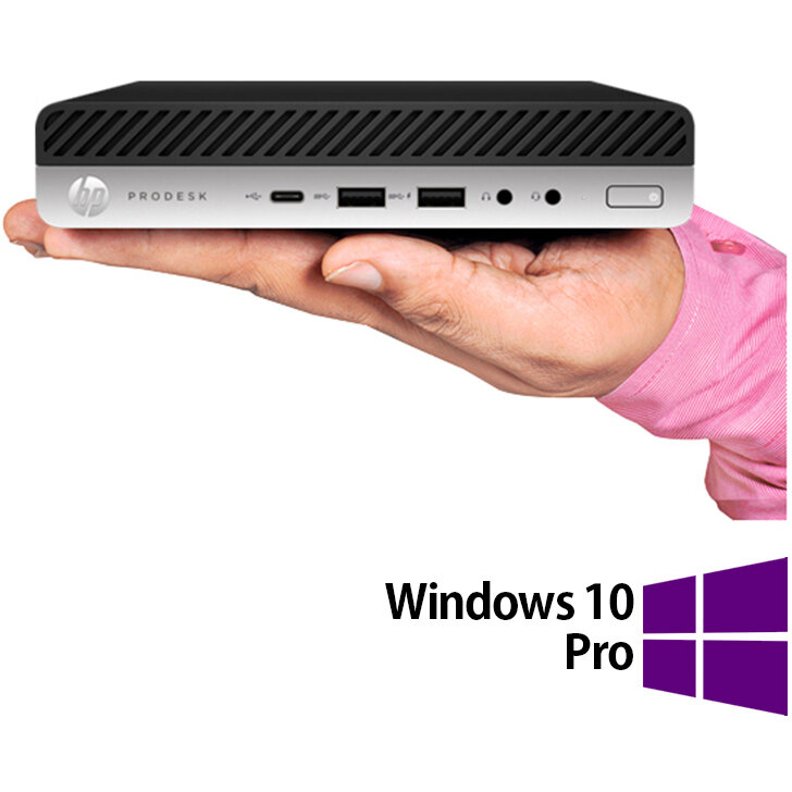 Mini PC Refurbished ProDesk 600 G3 Intel Core i5-7500T 8GB 256GB SSD Windows 10 Pro Black