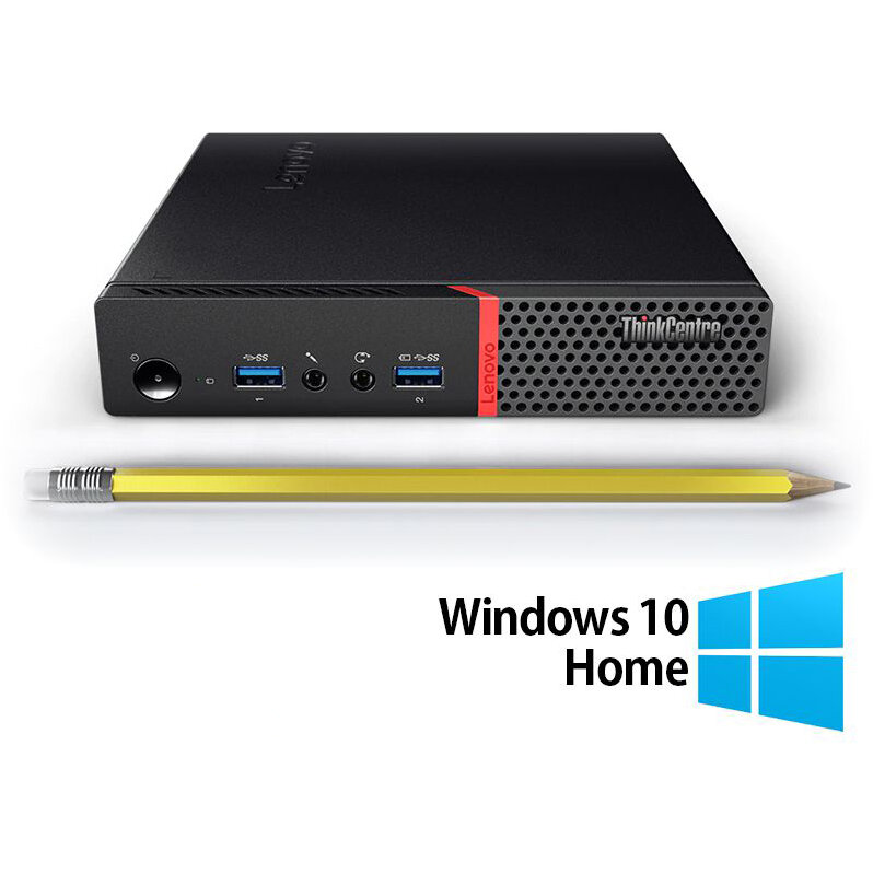 Mini PC Refurbished ThinkCentre M700 Intel Core i5-6400T 16GB 512GB SSD Windows 10 Home Black