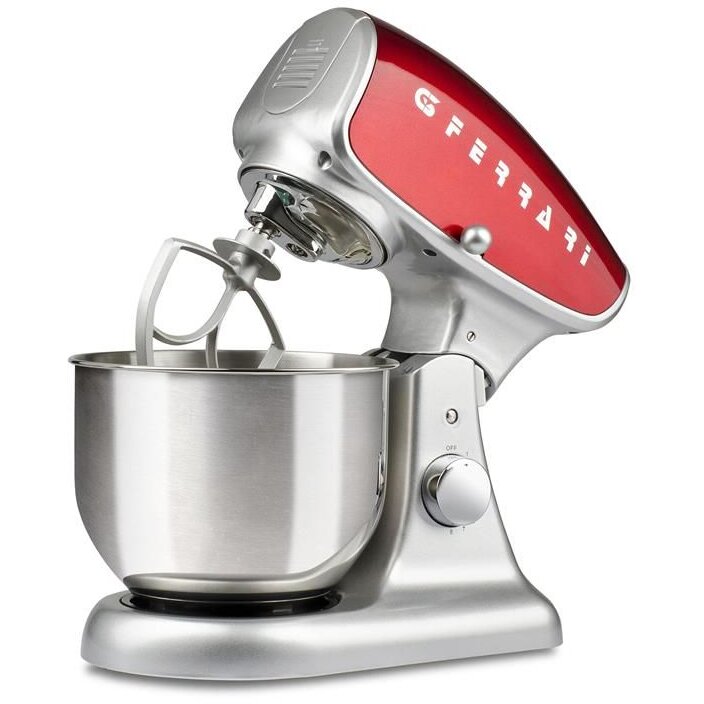 Mixer cu Bol Pastaio Deluxe 1200W 5.2L 8 Viteze Rosu-Argintiu