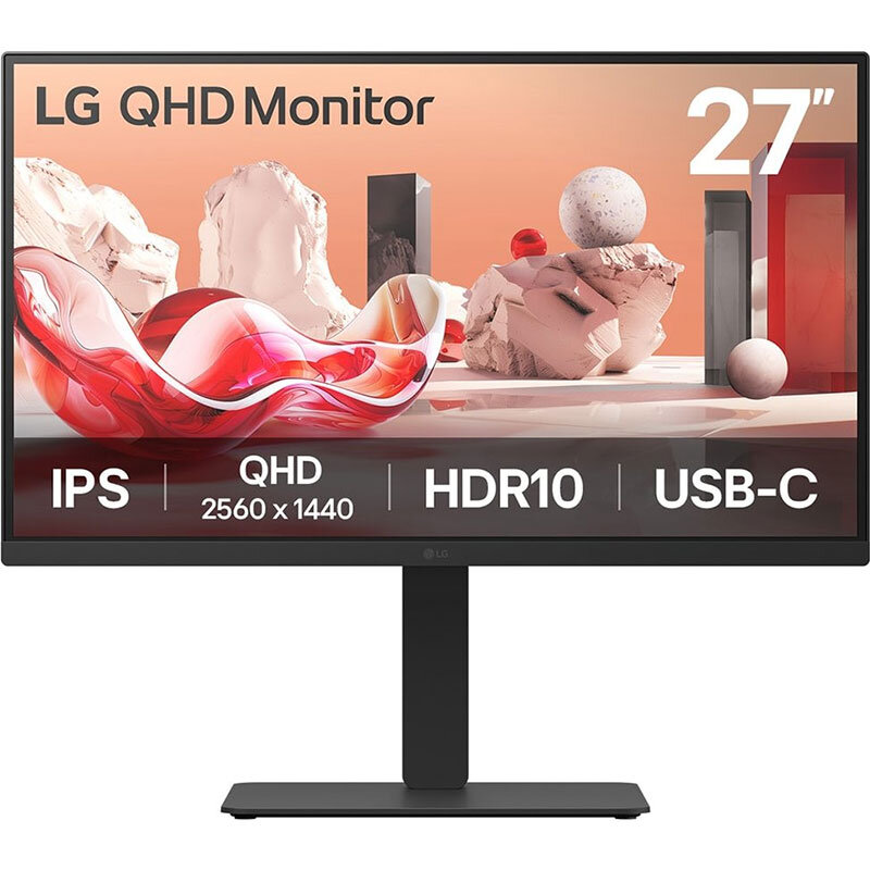 Monitor LED 27BA75QB-B 27 inch QHD IPS 5ms 100Hz Black