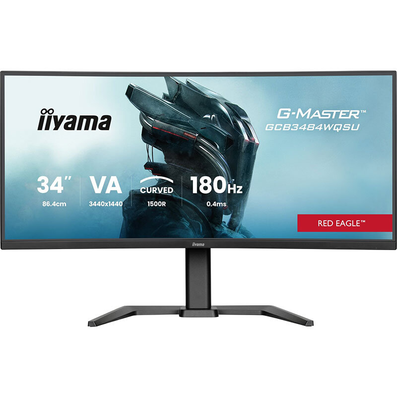 Monitor LED Gaming Curbat G-Master GCB3484WQSU-B1 Red Eagle 34 inch UWQHD VA 0.4ms 180Hz Black