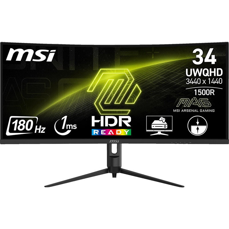 Monitor LED Gaming Curbat MAG 342CQR E2 34 inch UWQHD VA 4ms 180Hz Black