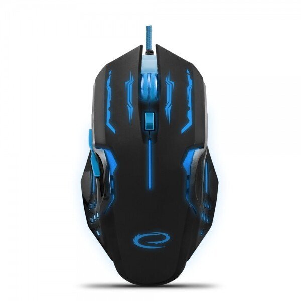 Mouse Gaming Apache EGM403B 2400DPI Cablu USB 1.5M Negru/Albastru