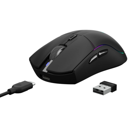 Mouse Gaming Hades M3 Wireless/Bluetooth si cu Fir Iluminare aRGB Max 10000DPI Negru