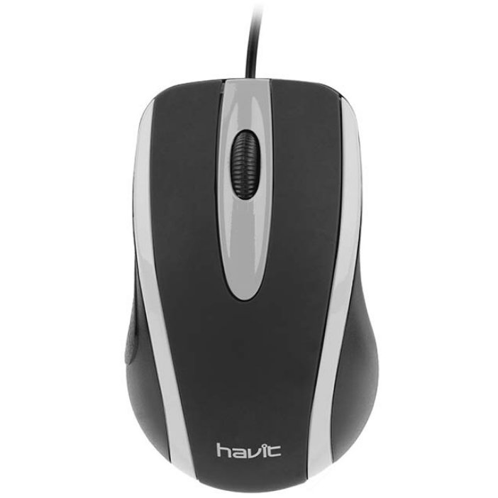 Mouse Optic MS753 cu Fir USB 1000DPI 3 Butoane Gri/Negru