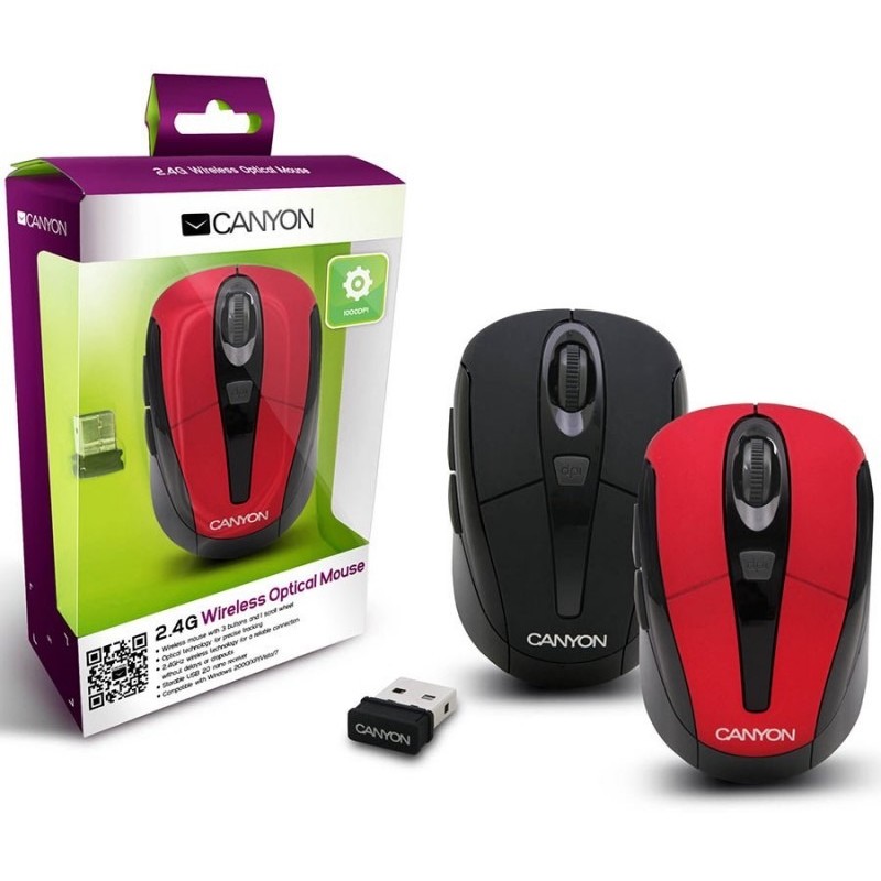 Mouse wireless CNR-MSOW06R Red