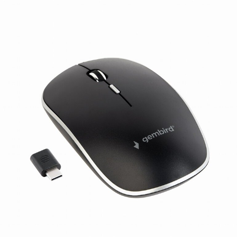 Mouse Wireless MUSW-4BSC-01 Silentios Receiver USB Type-C 1600DPI Negru