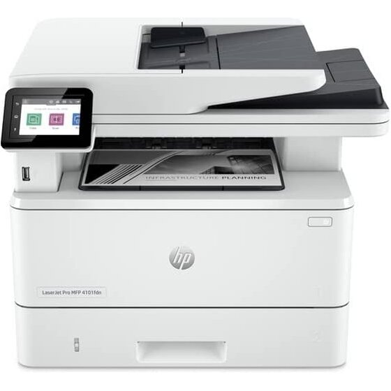 Multifunctionala Laser Monocrom LaserJet Pro MFP 4102DW Printare Copiere Scanare Format A4 Wireless Alb