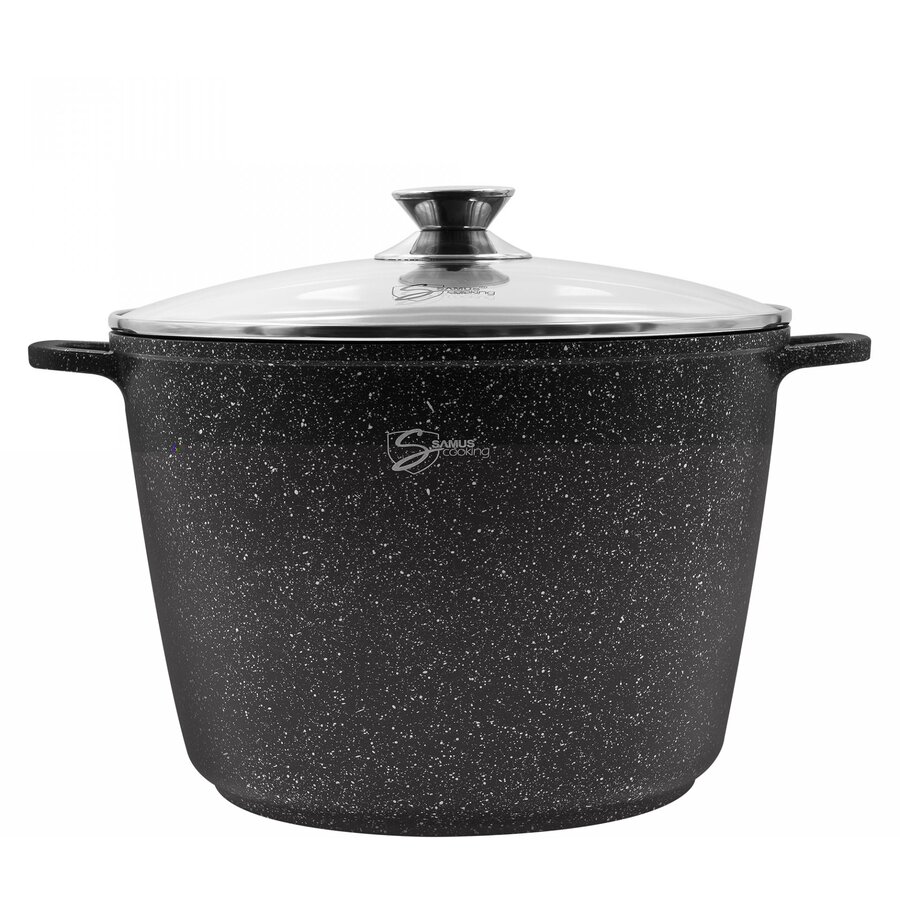 Oala Inalta TOL282-OIC Aluminiu Turnat Capacitate 10L  Invelis Marmura Antiaderenta