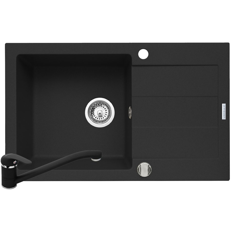 Pachet chiuveta granit Sparta Plus + Baterie ASALIA Carbon