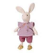 Papusa Micul Iepuras Sidonie Cu Hainute Mov