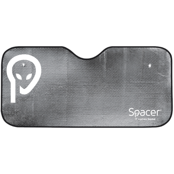 Parasolar Auto Pentru Parbriz Fata Dubla Folie Din Aluminiu 150 x 80cm Gri