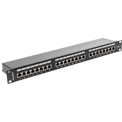 Patch Panel 19 inch 24 porturi Black
