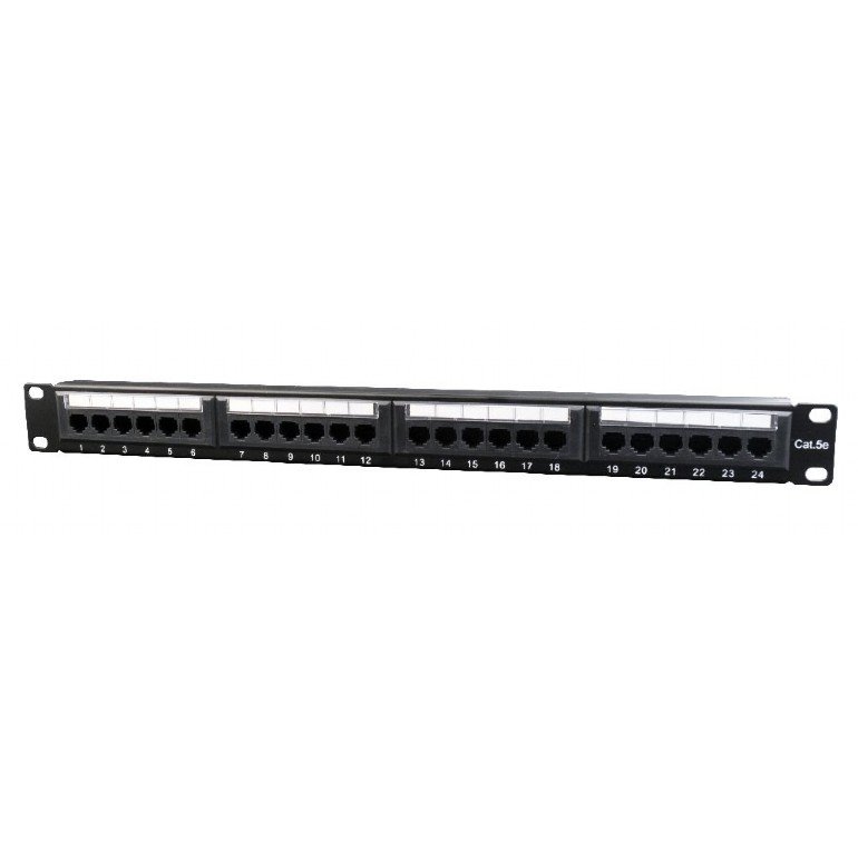 Patch panel NPP-C524CM-001 24 Porturi Cat.5e 19 inch Black