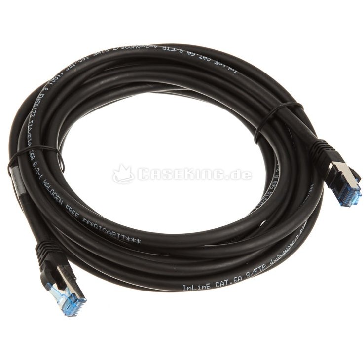 Patchcord S/FTP Cat 6a 5m Black