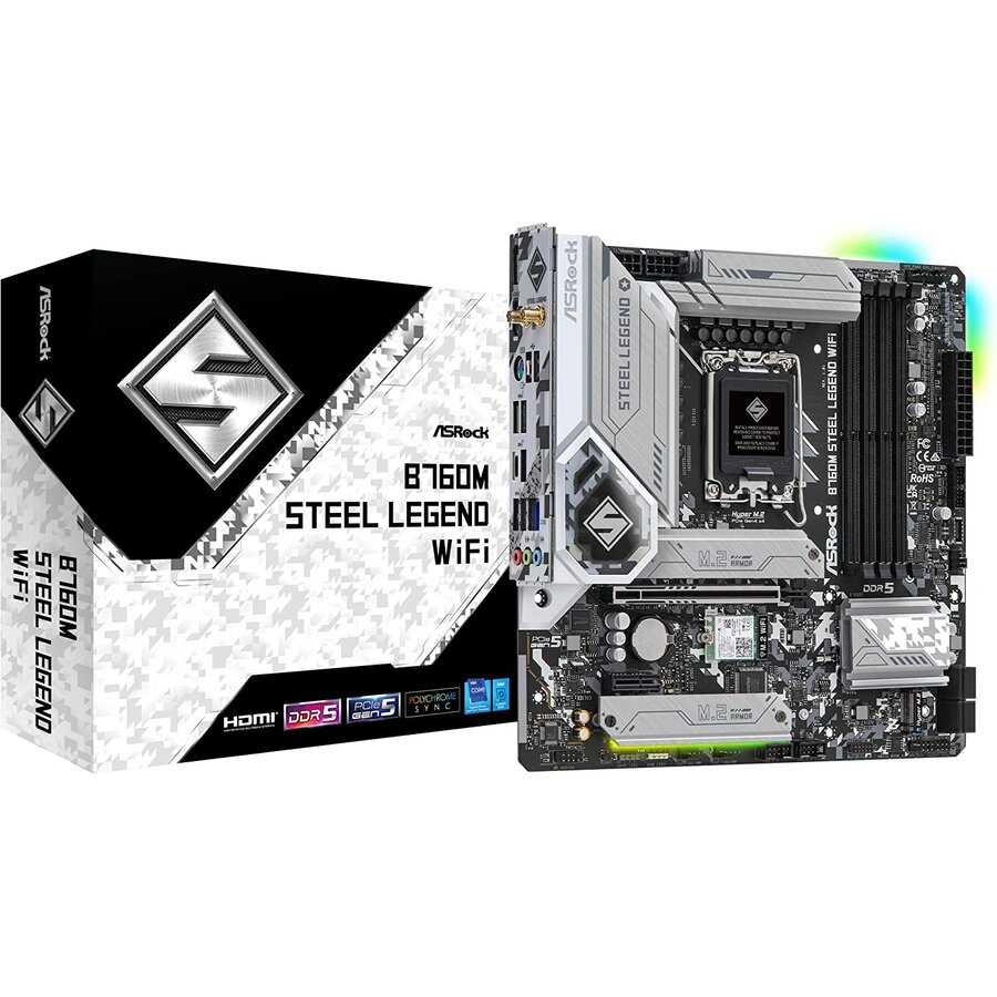 Placa De Baza B760M Steel Legend WiFi  1700