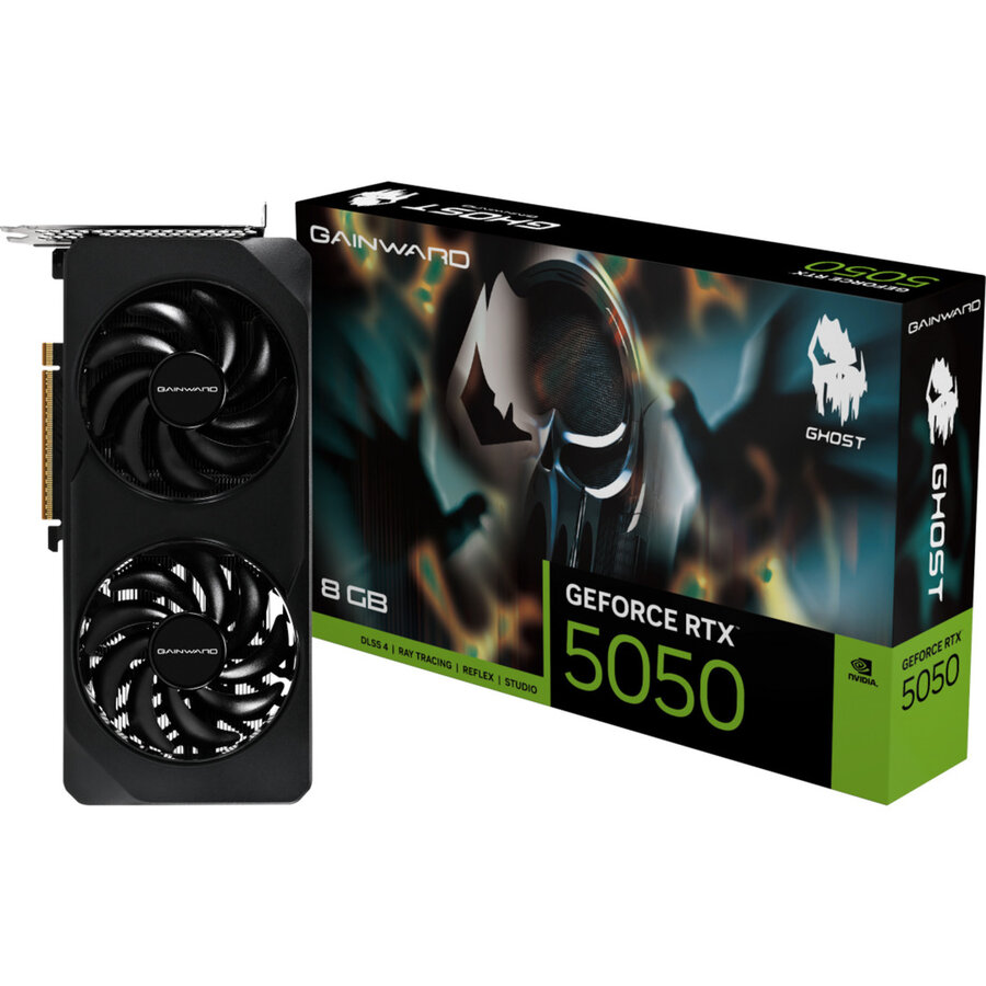 Placa video GeForce RTX 5050 Ghost 8GB, graphics card DLSS 4, 3x DisplayPort, 1x HDMI 2.1
